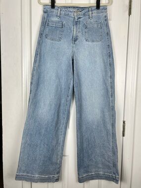 Old Navy Extra High Rise Wide Leg Jeans Sz 8 Trouser Jean